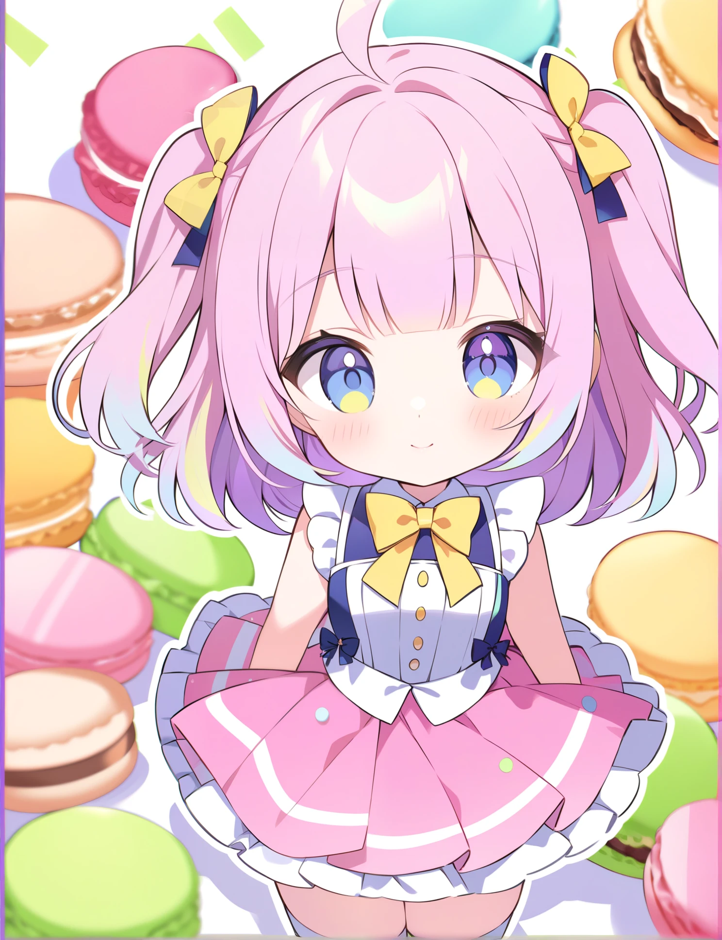 Macarons girl,lively,play on macarons land