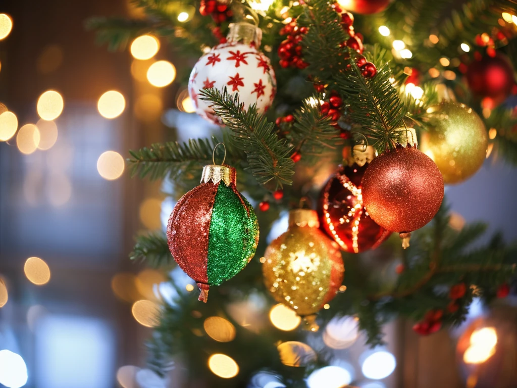detailed christmas lights background, intricate holiday lighting, warm glowing fairy lights, shimmering bokeh effect, festive winter scene, cozy holiday atmosphere, soft focus blurred background, holiday decoration, magical christmas mood, sparkling lights, holiday ambiance, twinkling lights, festive lighting, holiday spirit, glowing lights, christmas celebration, holiday cheer, colorful lights, christmas decor, festive backdrop, winter wonderland