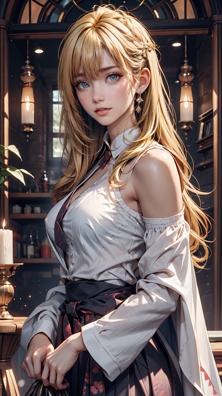 galaxy alice,alone,One girl,Are standing,Long Hair,Upper Body,Blonde