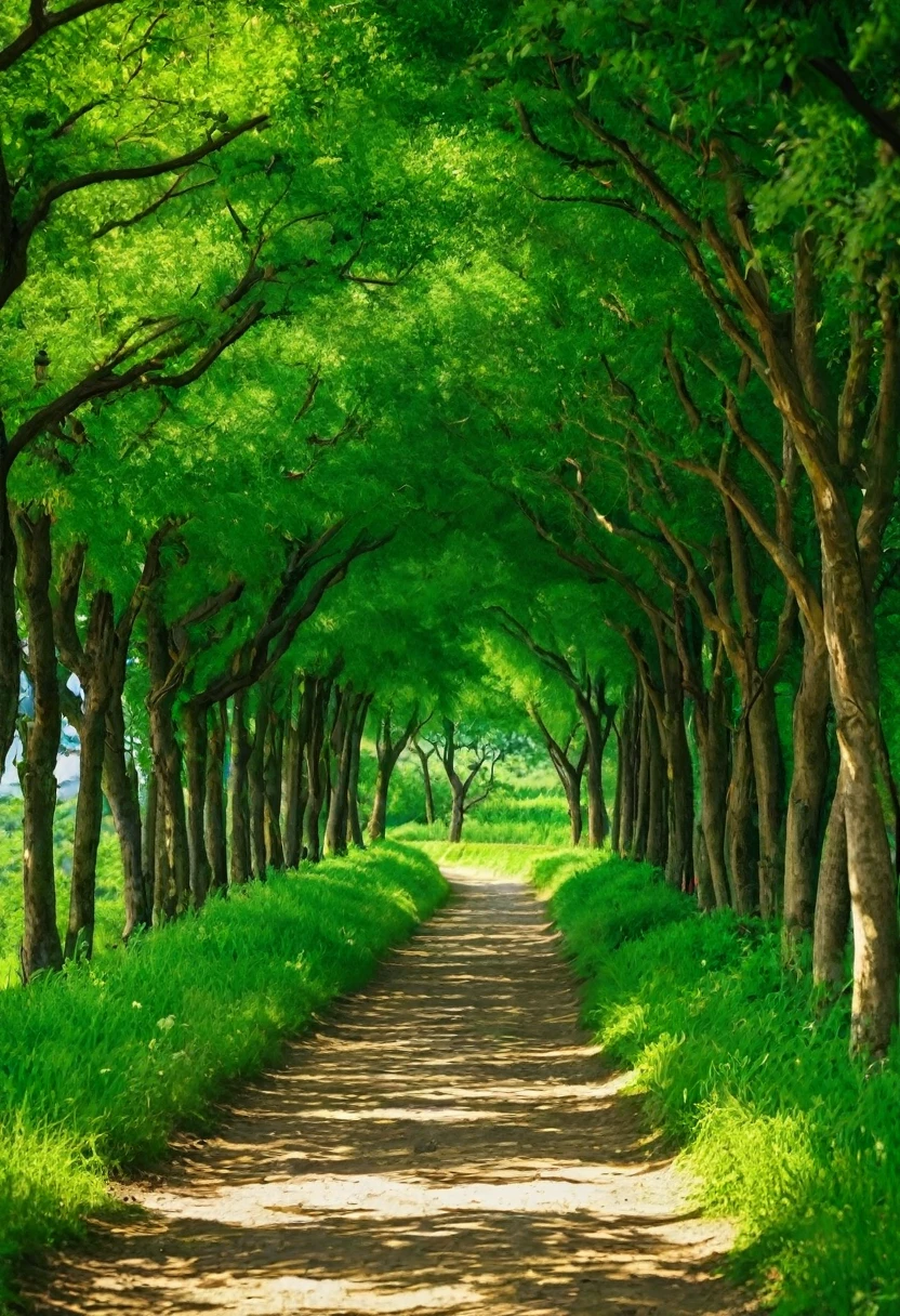 Photography,Summer in the countryside,Summer trees,The Trail,乡间The Trail,Green trees on both sides,it's very windy,it's very windy,Blowing the leaves,The strong wind ruffled the leaves,Very windy,The branches were blown by the wind,Wind speed,There are leaves floating,Leaves flutter