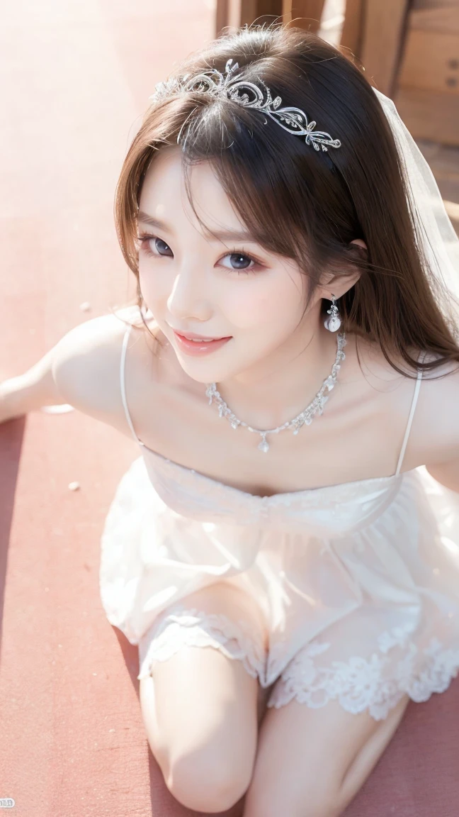 (((Very elegant and beautiful、Perfect detail、Very detailed)))、whole body、The finest girl、The depth of the boundary is written、whole bodyが美しく細かい、Thin legs、One Girl、20-year-old、Very short hair、Spiked Hair、gray and silver hair、Beautiful and fine hair、Perfect Face、Beautiful, detailed, deep eyes、Delicate arms and hands、Pale skin、Earrings、Beautiful and gorgeous necklace、Colorful background、HD background、Blurred Background、Very delicate and beautiful、masterpiece、(((Highest quality、Very beautiful 8K CG wallpaper))、smile、White ブラウス
