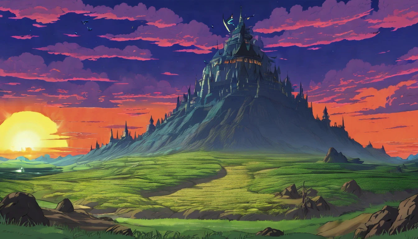 Zelda Style　landscape　painful　hope　Monster Crusade　evening