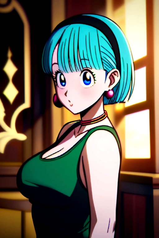 (masterpiece, highest quality, best quality, official art, beautiful and aesthetic: 1.2), (1girl), extremely detailed, (fractal art: 1.3), colorful, highest detailed, perfect face, upper body, HDR, (prayer: 1.3), vivid visual effects, (dynamic stripes, luminous traces: 1.2), bright colors, sitting on the throne, black hair, full growth, bulma, black eyes, foot to foot, sitting, breast focus, breasts, large breasts, bare breasts, naked, nude, boob window, sexy, wide hips, thicc figure, Detailed blue eyes, Detailed face, Detailed eyes, completely naked, sexy