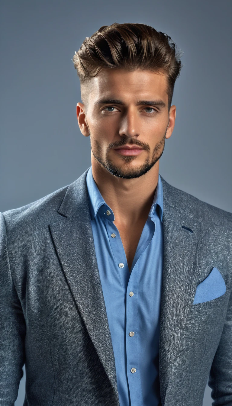 ((a handsome man, male model modern clothing, Full length portrait: 1.5)), (Best Quality, 4k, 8k, high resolution, Masterpiece: 1.2), ultra detailed, (realist, photorealist, photorealist : 1.37), HDR, UHD, studio lighting, ultrafine paint, sharp focus, Physically based representation, Extremely detailed description, professional, vivid colors, bokeh, dramatic lighting, cinematographic composition