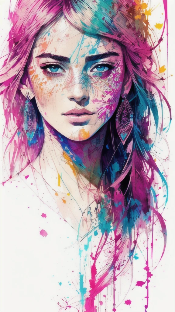 strong warrior princess, centered, key visual, intricate, highly detailed, breathtaking beauty, precise lineart, vibrant, comprehensive cinematic, Carne Griffiths, Conrad Roset, (the most beautiful portrait in the world:1.5)