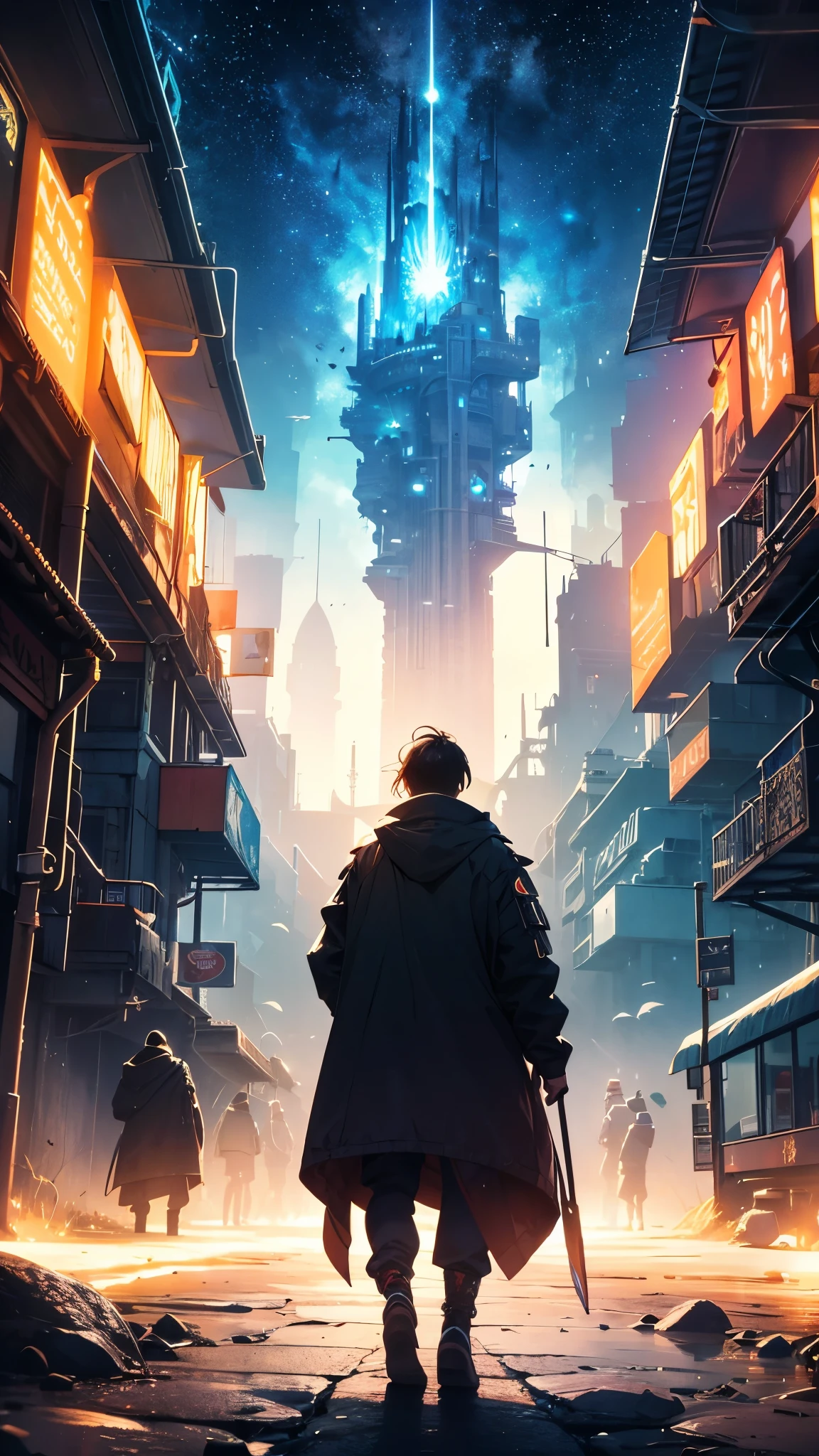 8k resolution, holographic, astral, alien, ethereal, fantasy, science fiction, cosmic illustration, mixed media, intricate details, hdr, beautifully shot, hyperrealistic, sharp focus, megapixels, perfect composition, double exposure, high contrast, cinematic, epic, vibrantly colorful, stunning, intricate, meticulously detailed, digital matte painting, Into the great unknown
Into the faraway
Ride on the hope of home
The sky is ever brighter
Into the great unknown
Into the faraway
Finding home