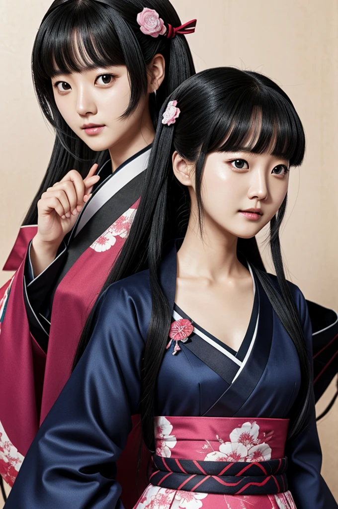 South Korean actress Moon Ga Young as a character from kimetsu no yaiba, drawn by ufotable studios
