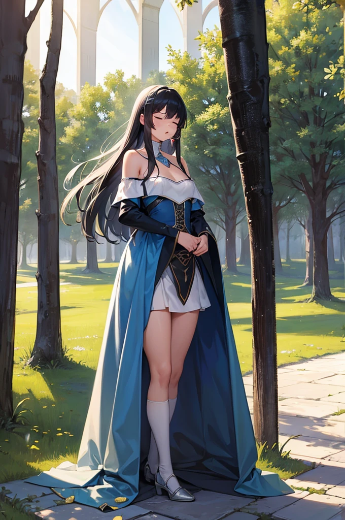 Highest quality, masterpiece, Clean atmosphere Battlefield, middle ages, Small breasts,Long Hair, Forest Base, , Bare shoulders, knight ,Swordsman , Cape, Blue Dress,Black Hair,On the ground, White underwear, Shaved, The skirt is flipped up, Sitting upright, Open your mouth wide,Eyes closed,naked men around,Man's dick,A man stands in front,Holding dick in hand,Put the in your mouth,Fat man next to the girl,Naked man standing,Cum in girl&#39;s mouth,Dildo in girl&#39;s face,Dick in front of girl&#39;s face