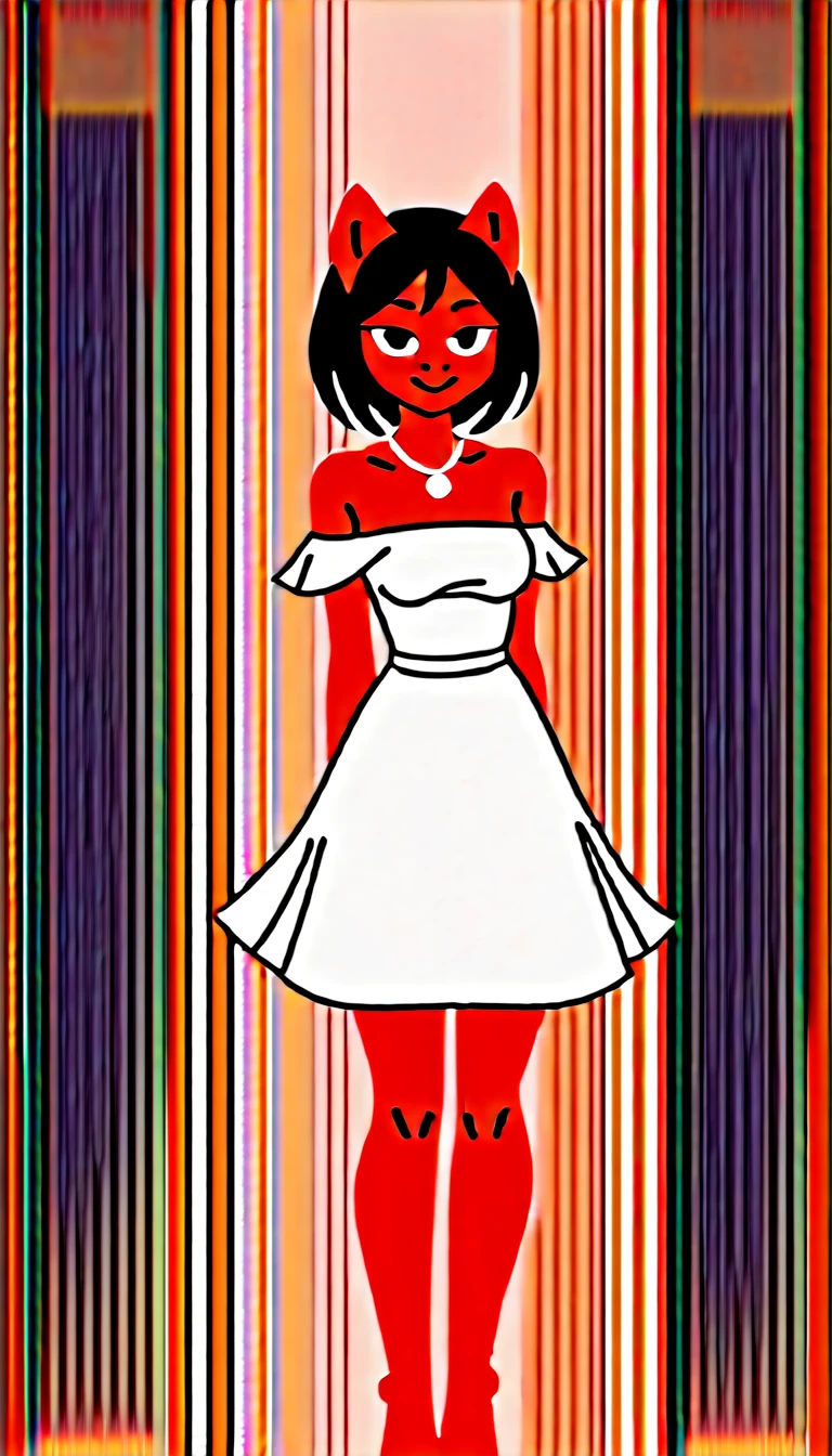 A beautiful women,wearing a off shoulder green 🟢 dress ,on her knees (knees on groung),open legs, long brown hairs, pony tail, lean forward towards camera,night streets ,smile, nice and fine dress, wearing a necklace,medium sized breast, short dress.