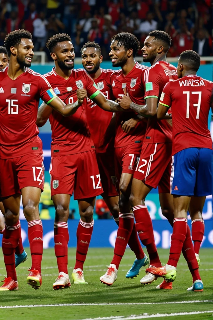 Trinidad and Tobago team winning the world cup