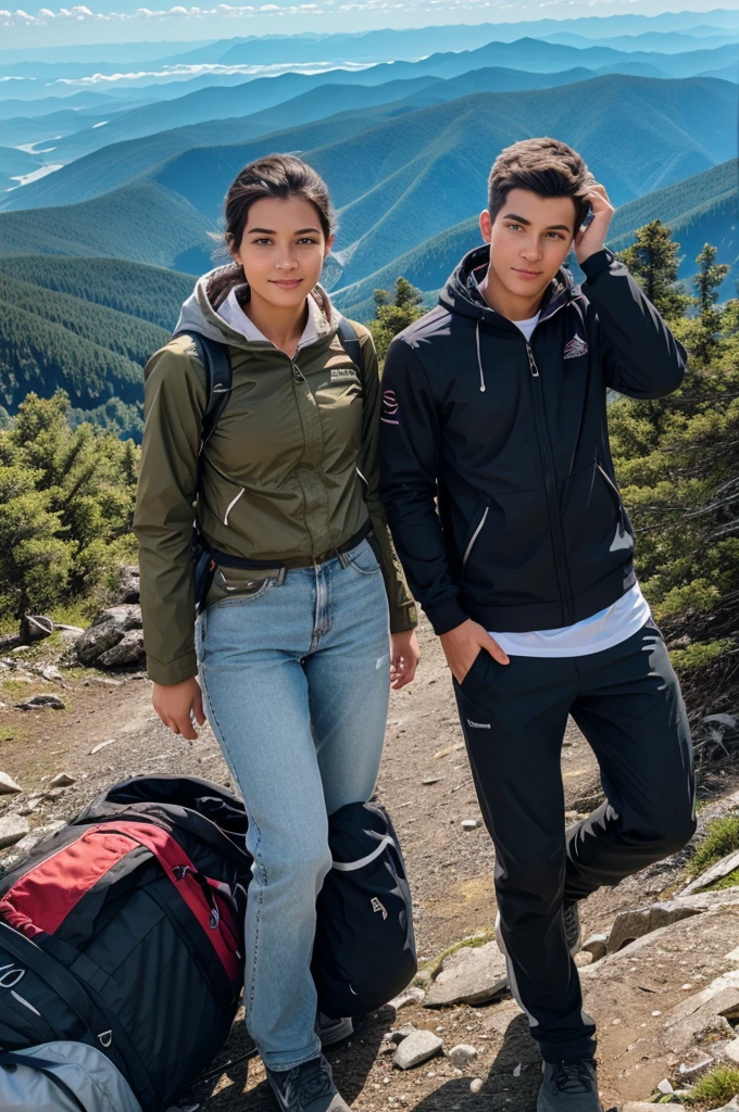 A young man went on a mountain trip with his female friend