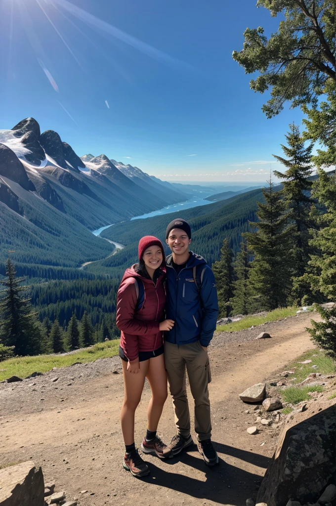 A young man went on a mountain trip with his female friend