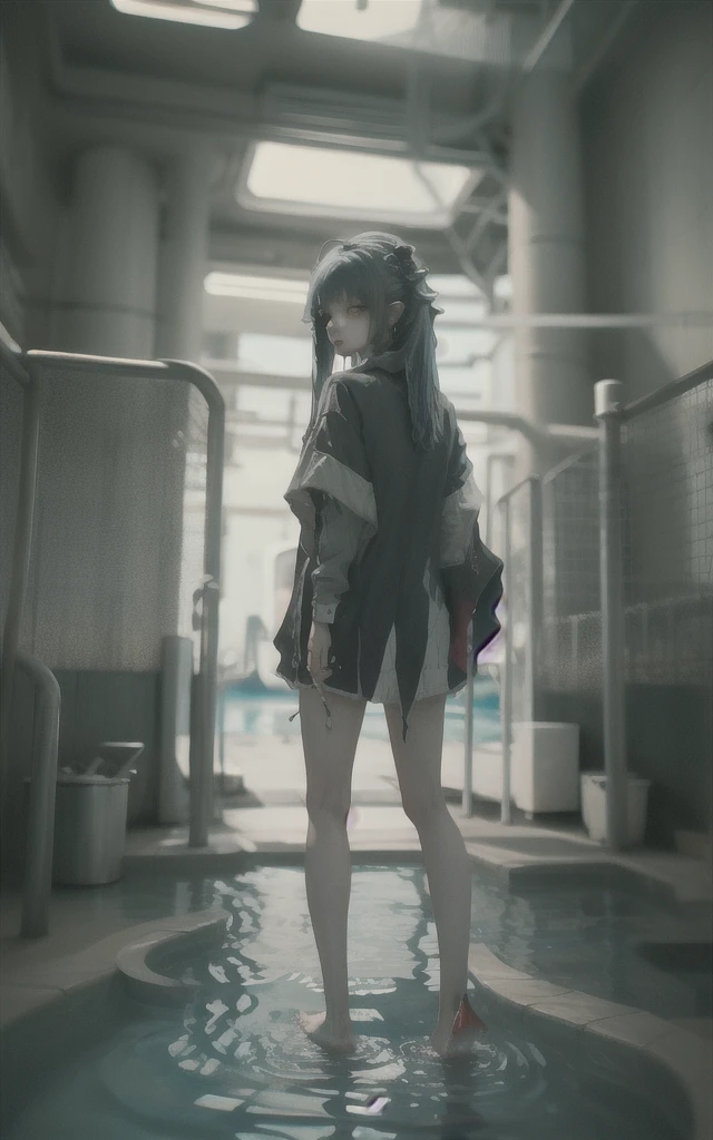swim，swim ring，swim poolside、band vocals、full-body shot((masterpiece, best quality)), insaneres, absurdres, solo, looking at viewer, 
ANIME_DxD_Rias_Gremory_ownwaifu, 
1girl, bangs