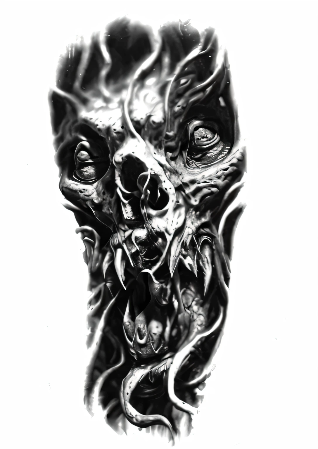 recreate, demon, face, demon face, scale-skinned, silly, perfect face anatomy, teeths pontiagudos, teeths, deep eyes