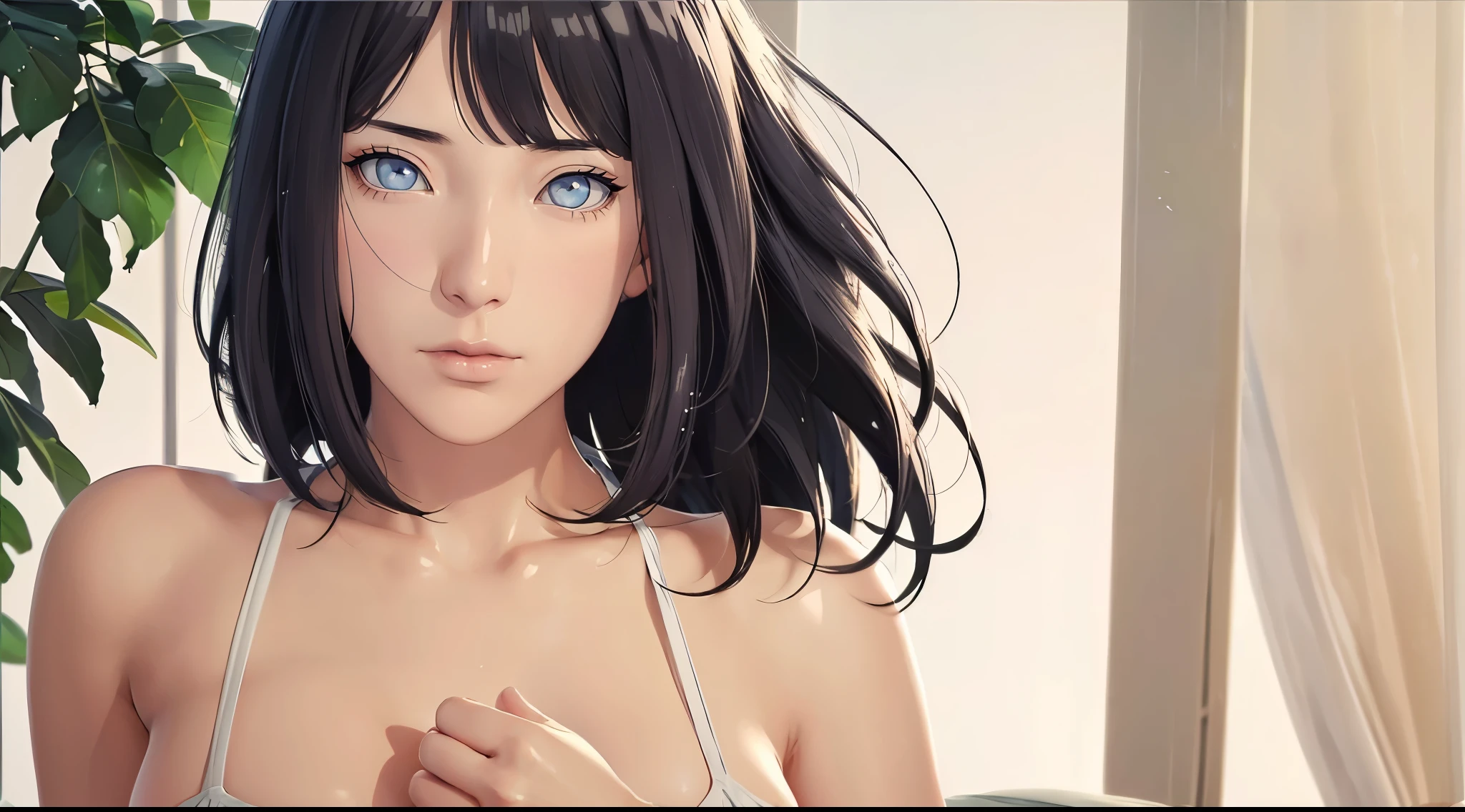(((Perfect body,White and tender skin,(((Mermaid skirt,fishtaildress,浅蓝色Mermaid skirt,stepmother_skirt_Tiktok))),(((hyuugahin, "black long hair", blue eyes,blunt bangs))),((masterpiece)),high resolution, ((Best quality at best)),masterpiece,quality,Best quality,((( Exquisite facial features,Looking at the audience,There is light in the eyes,blush,Happy,lol))),))),(((Light and shadow,Huge breasts,))),(((Looking at the camera,black background))))