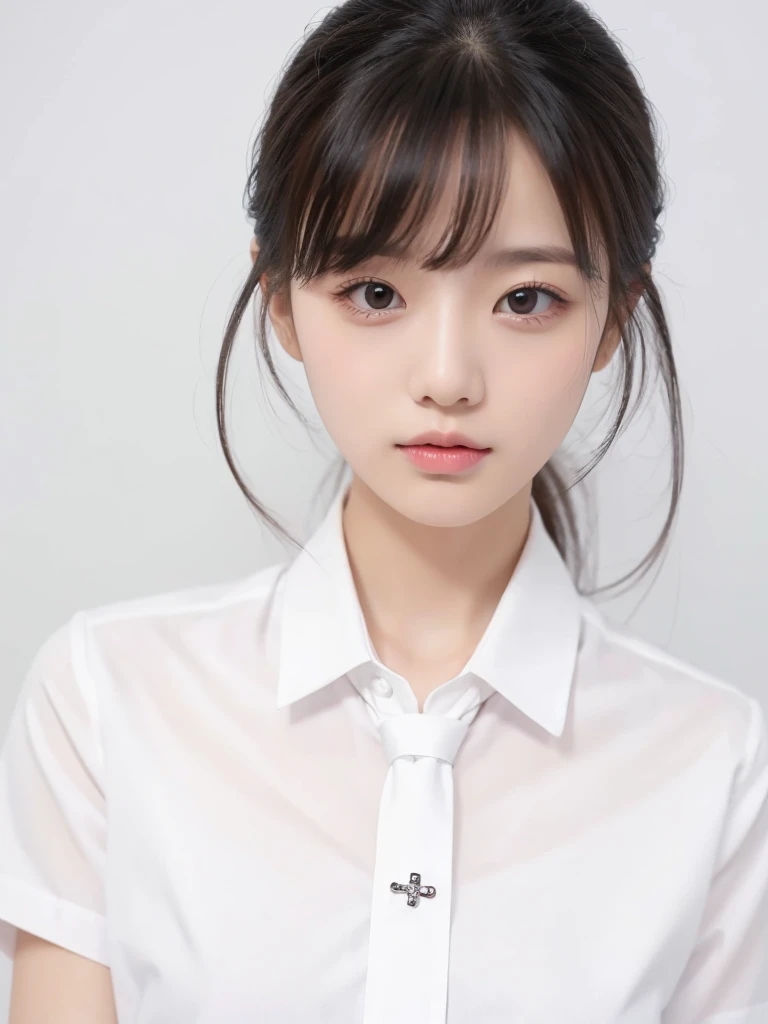 1girl, masterpiece, high_quality, office_uniform, white_shirt, black_necktie