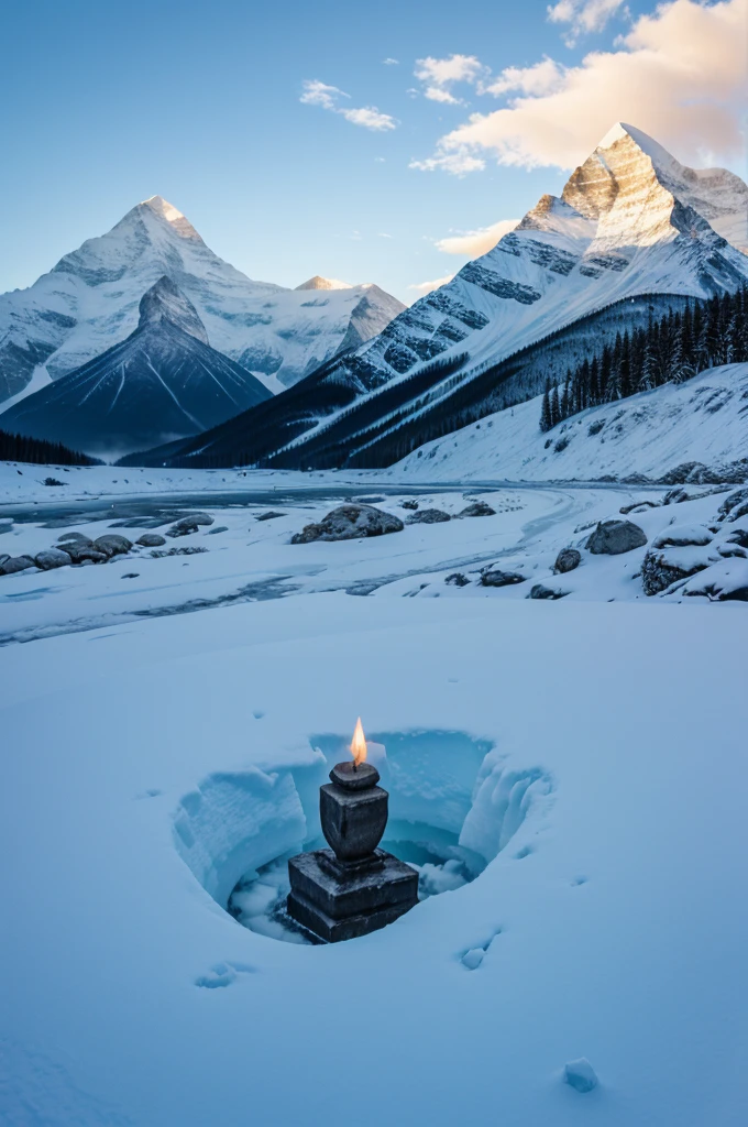 Shiv ling,mountain,ice