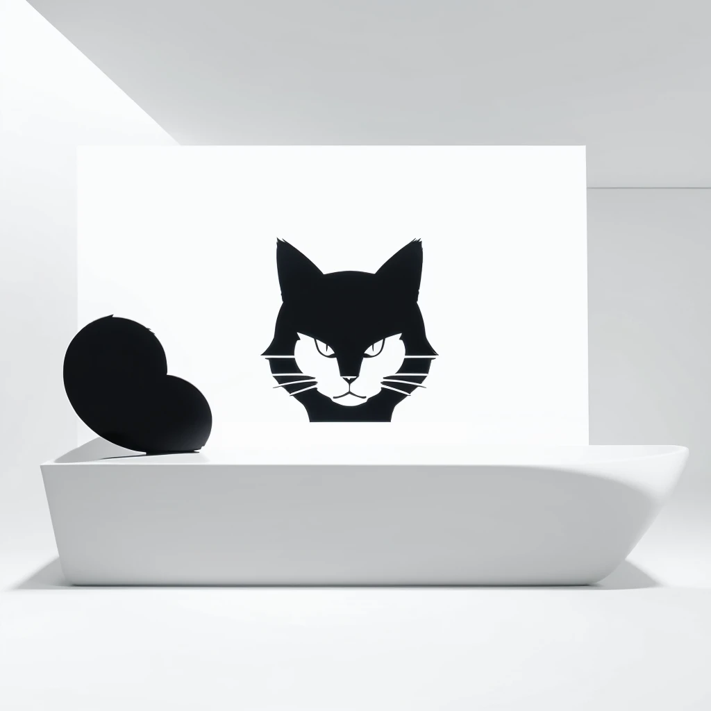 "Design a clean and minimalist cat logo for an anime voting and news website. Focus on simplicity and readability, similar to Crunchyroll, Anime Trending, and Anime Corner. Use a modern and sleek font for the website name. Incorporate subtle anime elements, such as a small icon or emblem that represents anime culture, without overshadowing the overall minimalist design. Choose a sophisticated color palette that complements the theme of anime. Ensure the logo is versatile for various digital and print applications."