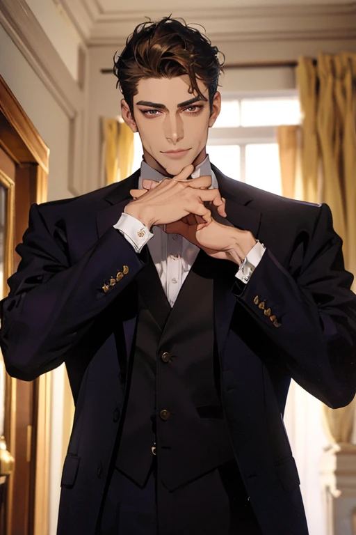 (high resolution:1.2),homem bonito em terno elegante,cara estiloso em traje profissional,confident man in formal office clothes,chic and sophisticated man in business suit,charming gentleman with impeccable style,modelo masculino elegante em terno sob medida,attractive male executive with an imposing presence,elegantly dressed man with irresistible charm,homem primorosamente vestido em um terno de grife,homem elegante e elegante em traje formal, sophisticated businessman exuding confidence,successful businessman in stylish office clothes,Well-groomed man radiating elegance and power,homem elegante com uma aura cativante de autoridade,modern gentleman attracting attention in a suit,homem profissional exalando carisma e charme,cara lindo em um terno sob medida,exuding confidence and style,homem confiante e polido em um conjunto formal,smooth, affable man with an air of sophistication,distinguished man showing impeccable taste and class,homem incrivelmente bonito com um sorriso matador,(retrato:1.2),(realista:1.37),(Bokeh,cores vivas,studio lighting),(sharp focus),(average:1.1)