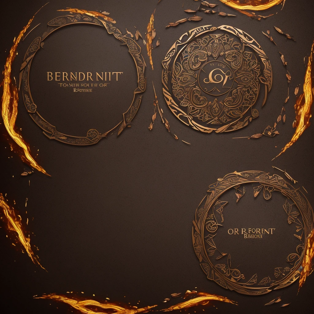 Create a 3D token frame border featuring a flaming metallic bronze blood butterfly circle. Place a man in a suit in the center of the circle. Inscribe the name 'SOUTH GM BED FAIRIES' within the design