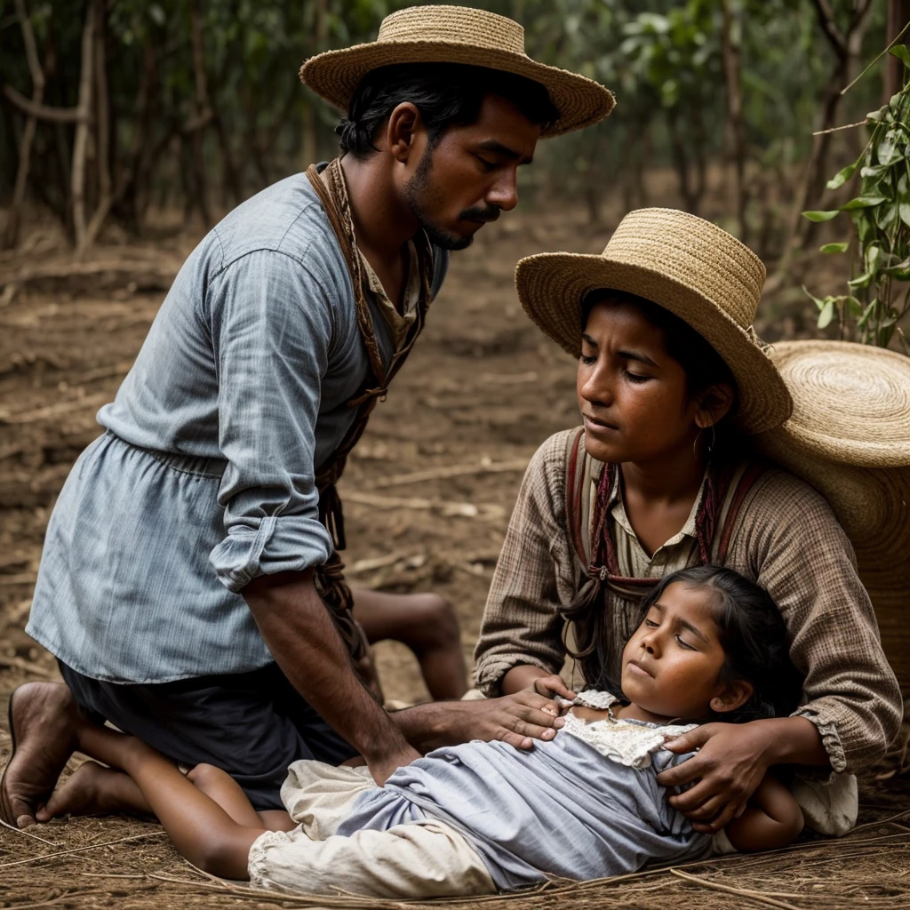 make a Colombian peasant father that his daughter just died, and she was very young 