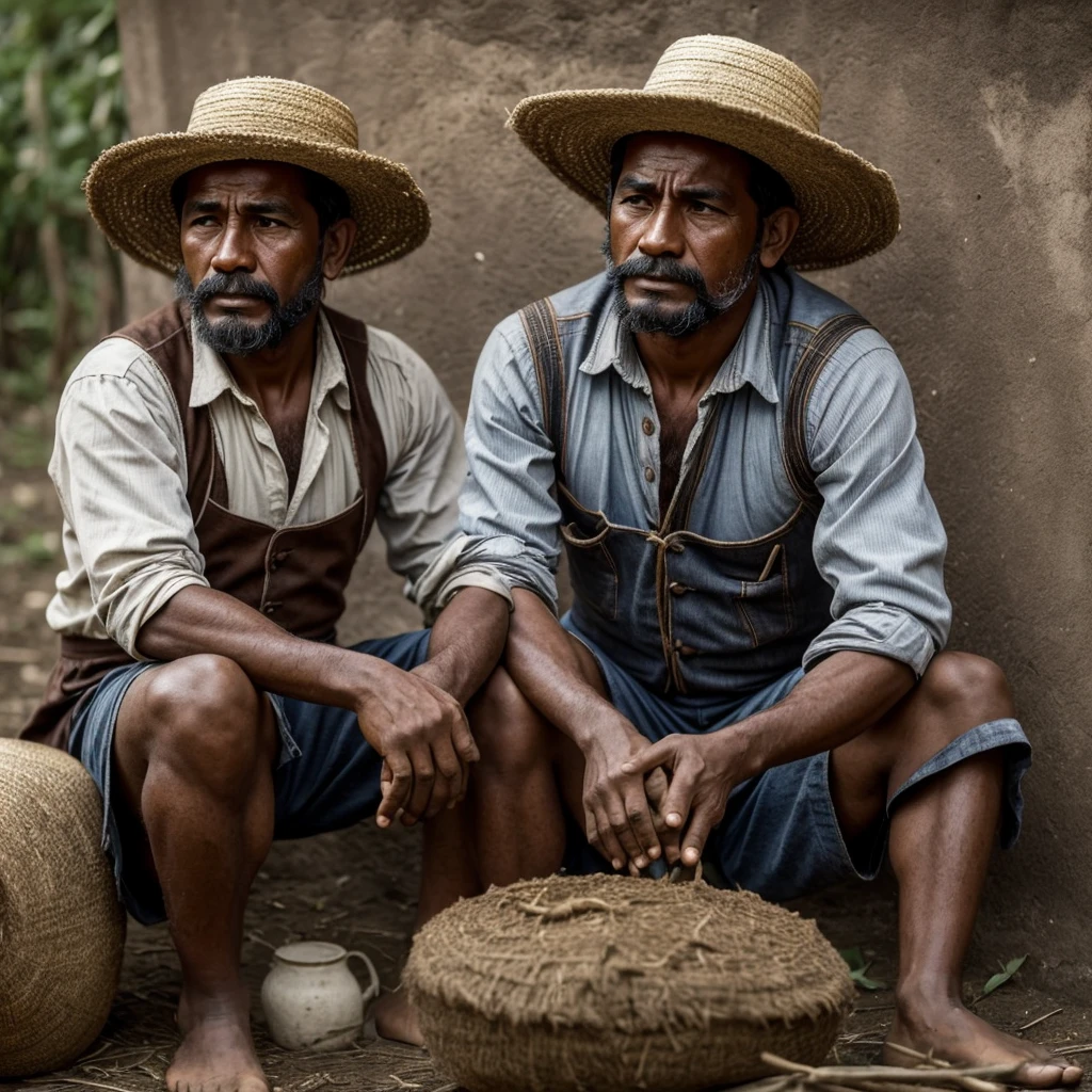 just make a Colombian peasant man kinda sad