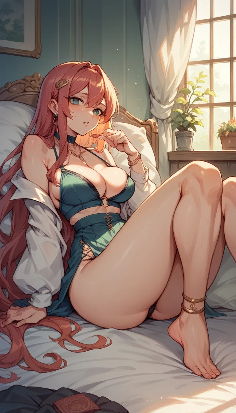 cleavage,leg,big tits