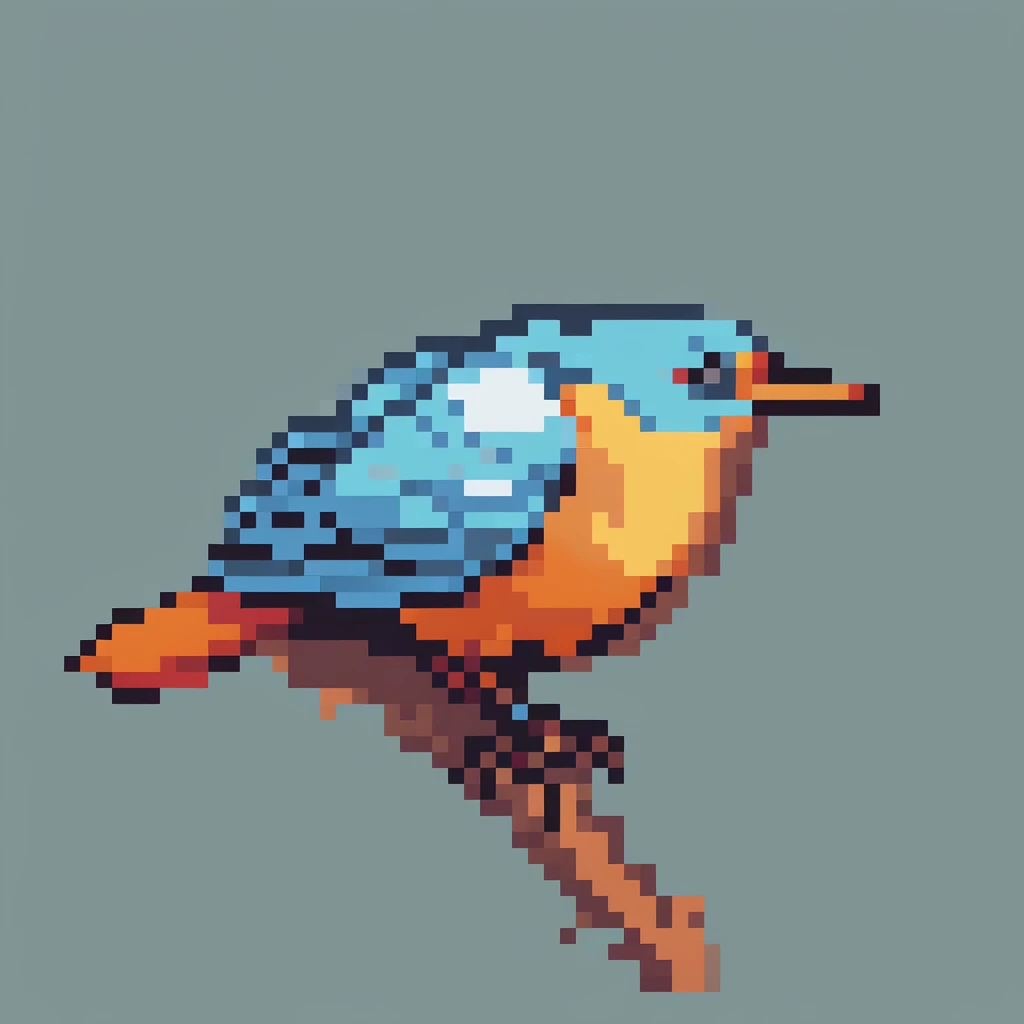bird, Pixel art, PixArFK,