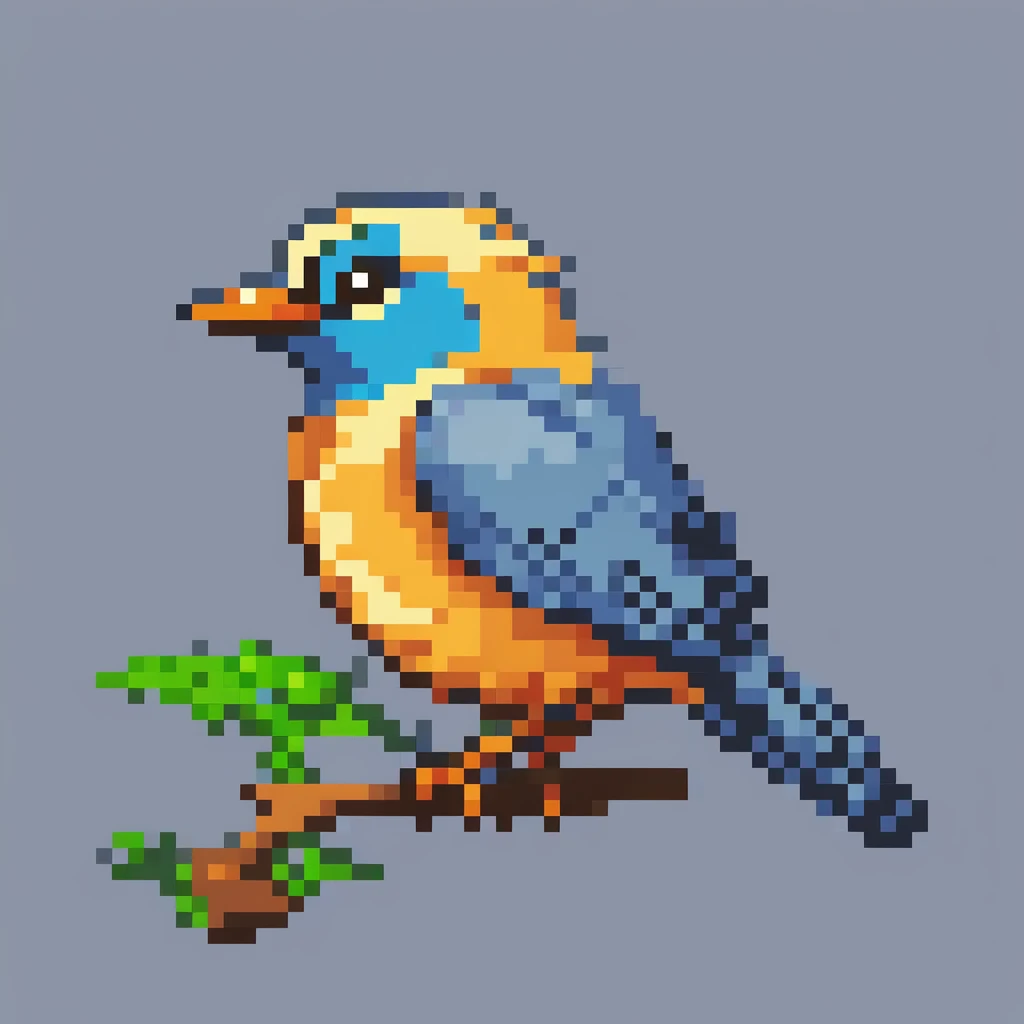 bird, Pixel art, PixArFK,