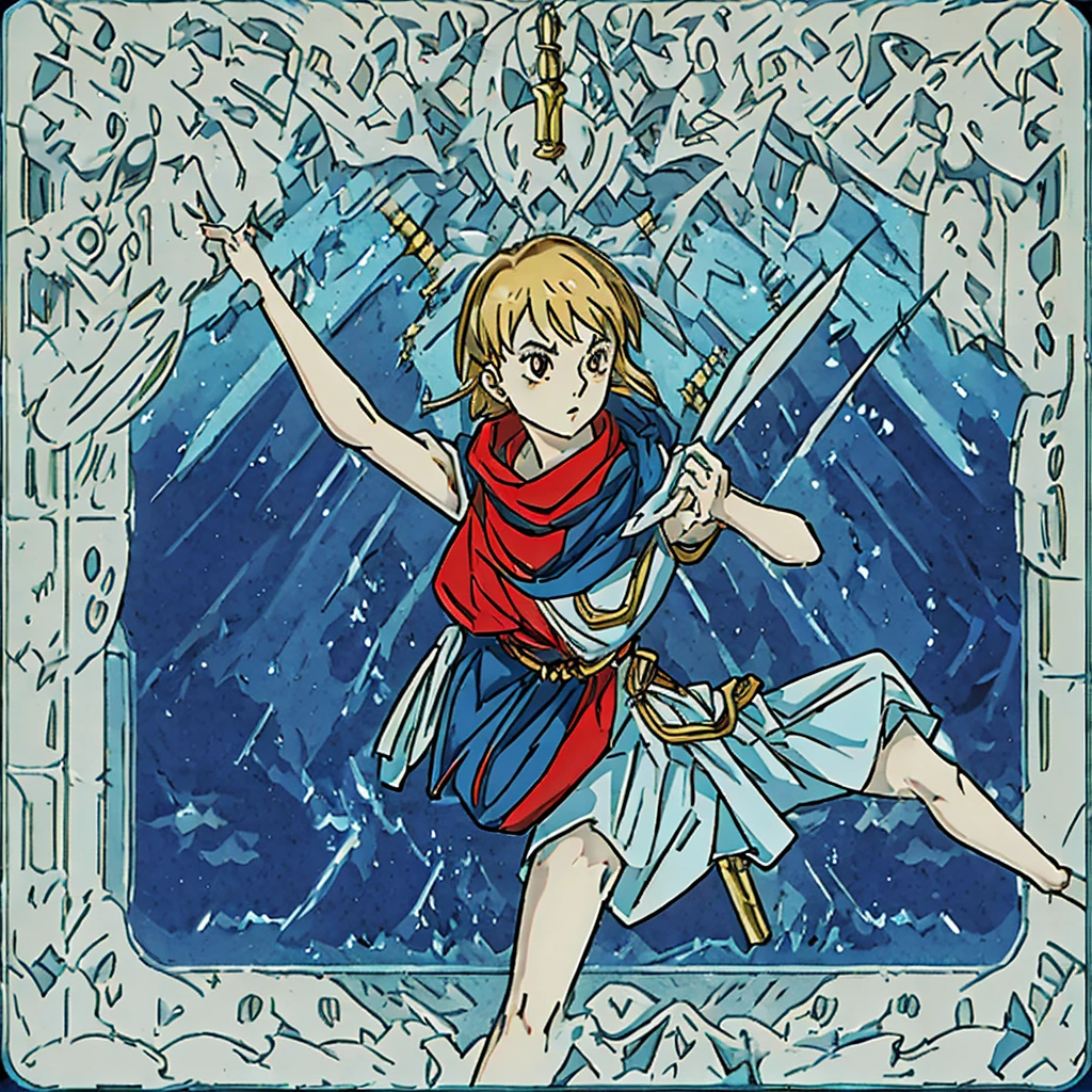 Craft an ancient warrior in ancient armor called Orion, the shadow hunter