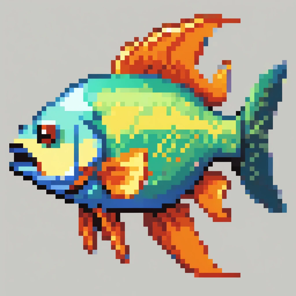 fish,  Pixel art, PixArFK, 