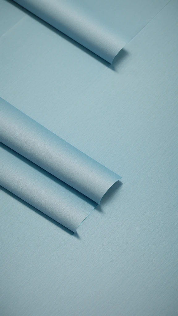 Light blue gradient two-tone washi paper、Star and morning glory patterns on the corners