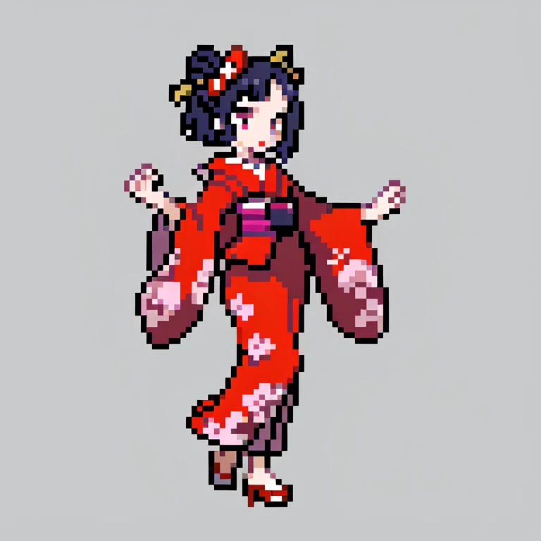 girl geisha. full  body 