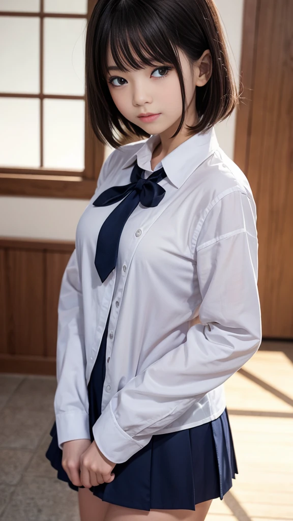 8K, Highest quality, masterpiece:1.2, RAW Photos, 1peopleの女の子, ( girl, beautiful girl, Baby Face),ntition), night, (dark), Clear background indoors, (people々), Beautiful Bangs, nice,, (Clothing and uniforms:1.3), Soft lighting, Attractive breasts, ((怪しいdark部屋)), (Mouth closed:1.2, Beautiful Eyes, Fine grain, Detailed Iris, Beautiful Lips, Beautiful Nose, Beautiful Face), (primary color:1.5)