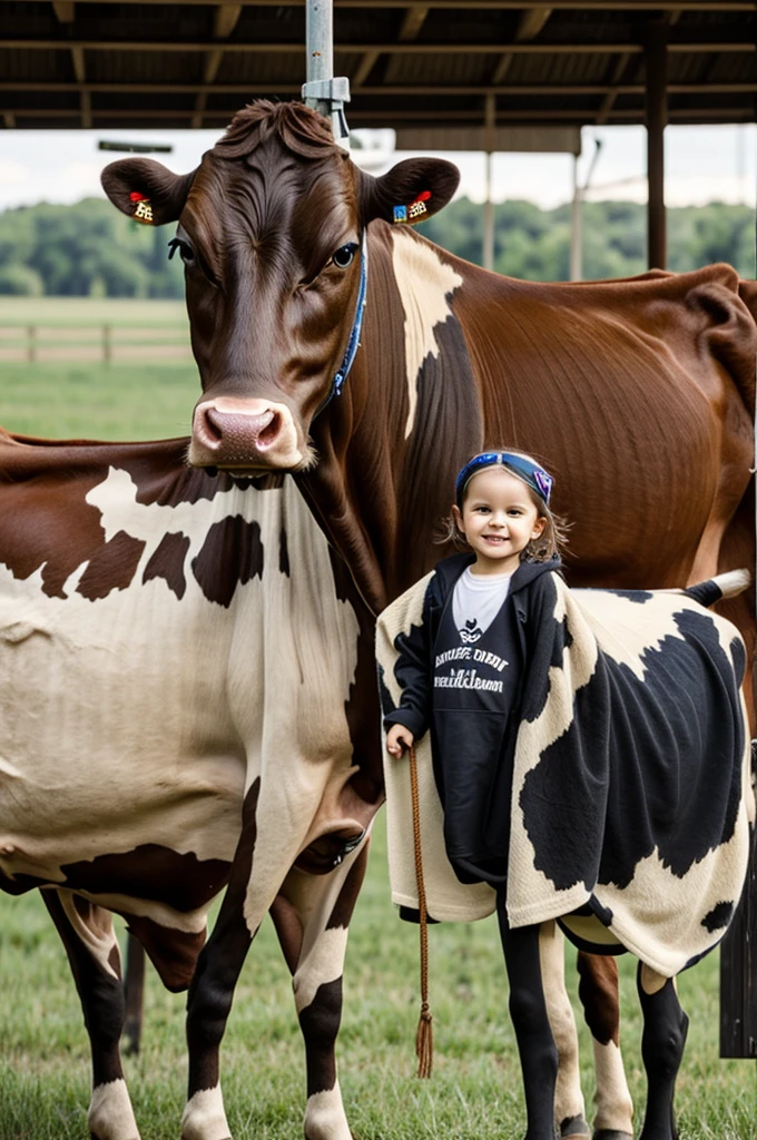Half human half cow kid