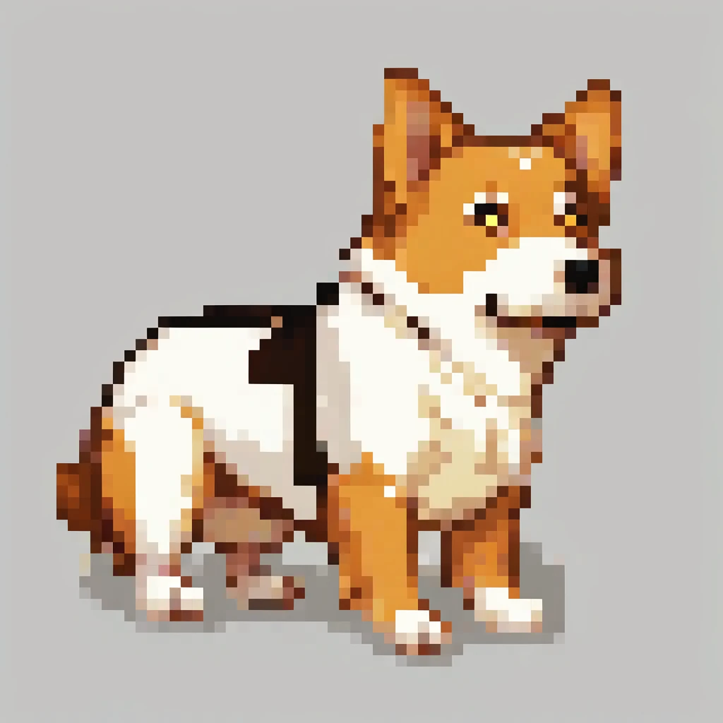 dog,  Pixel art, PixArFK, 