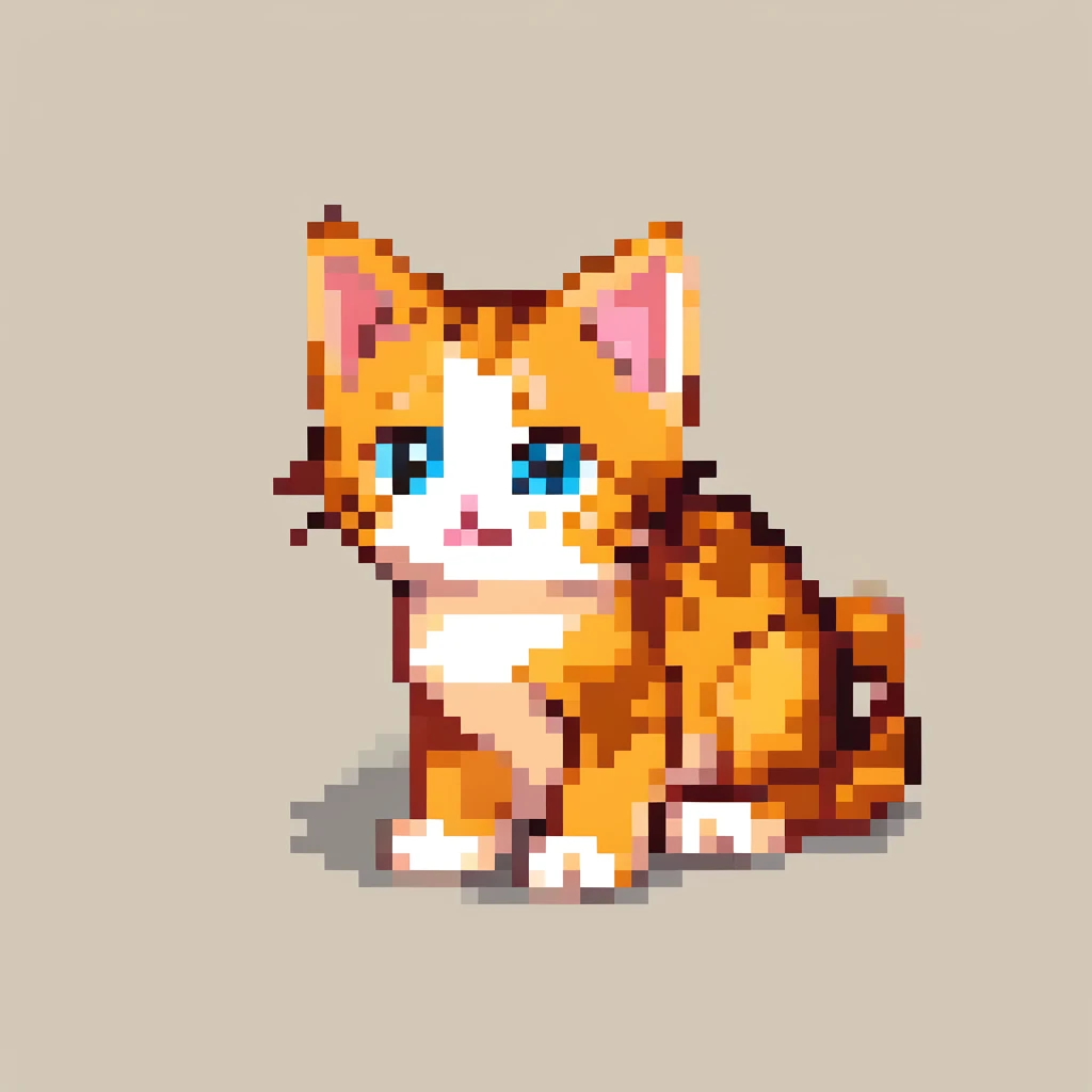 kitten, Pixel art, PixArFK,