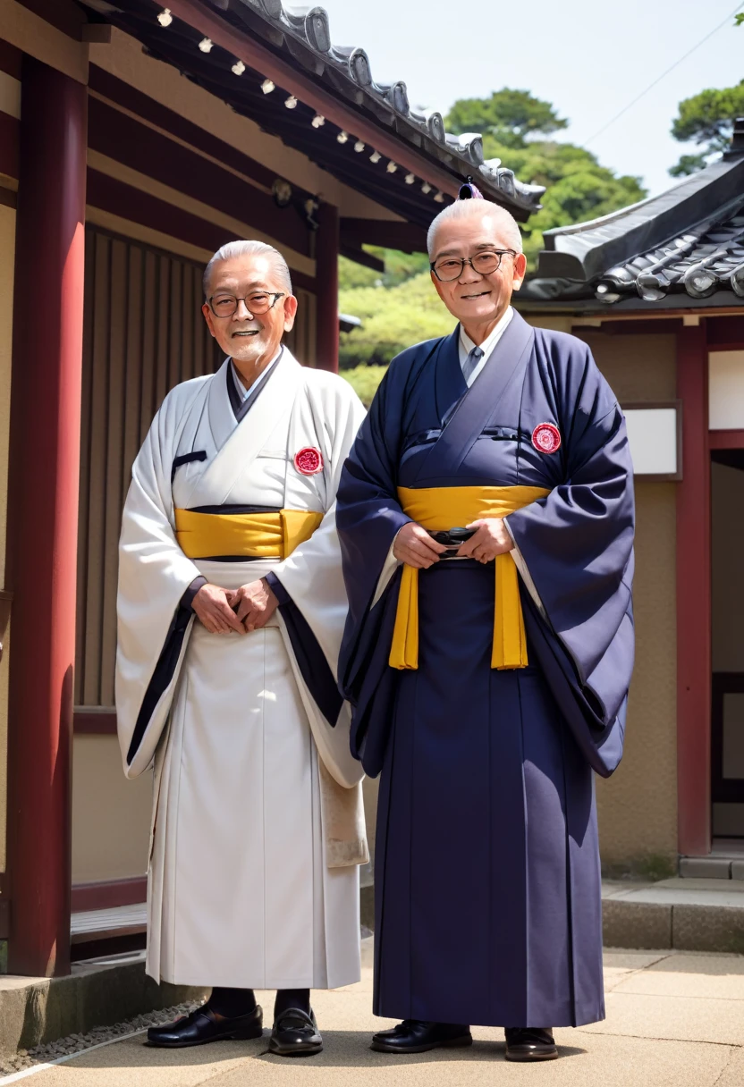 The retired master and the head clerk of Echigoya