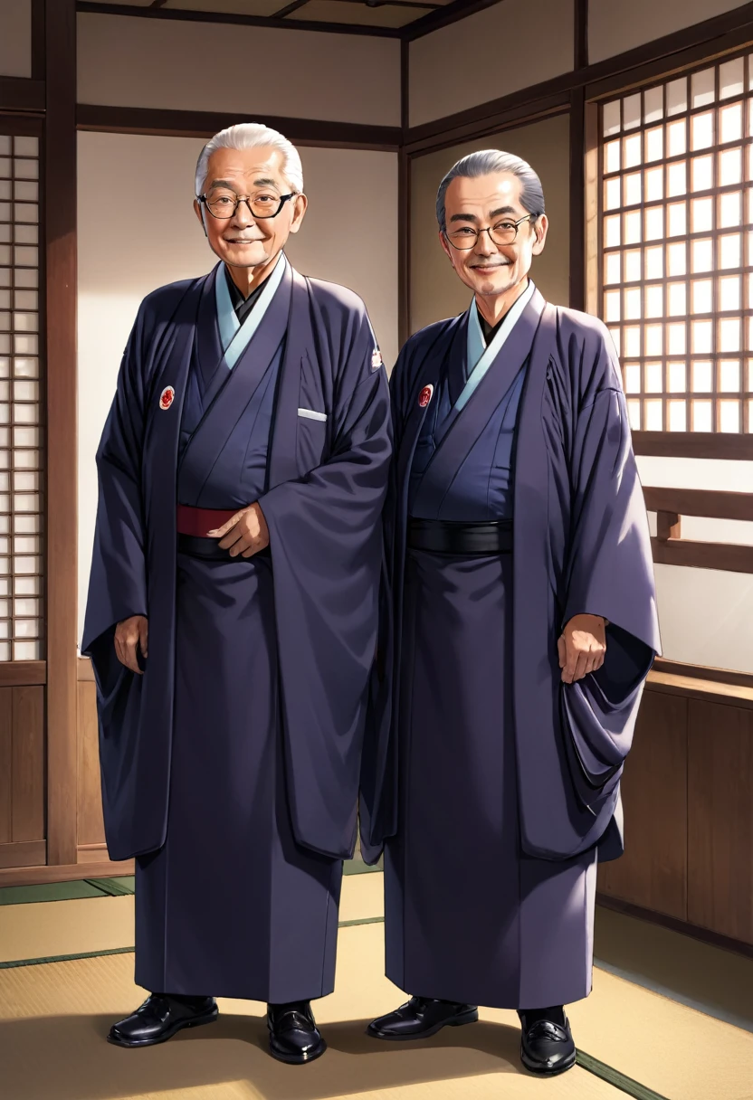 The retired master and the head clerk of Echigoya