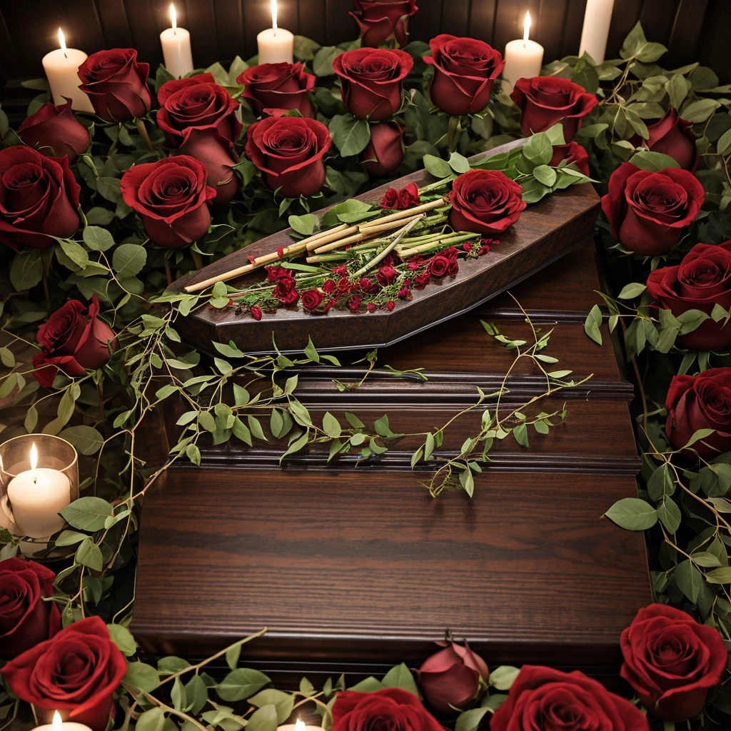 Body of a in a coffin that does not decompose with aura of roses