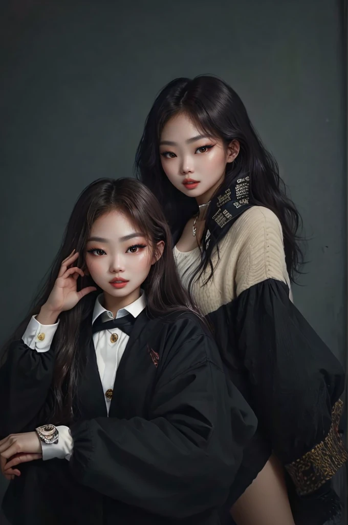 Jennie kim, wavy hair, big eyes and pretty lips