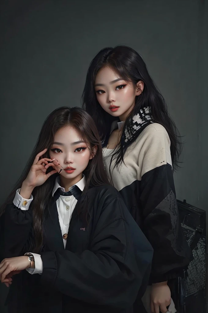 Jennie kim, wavy hair, big eyes and pretty lips