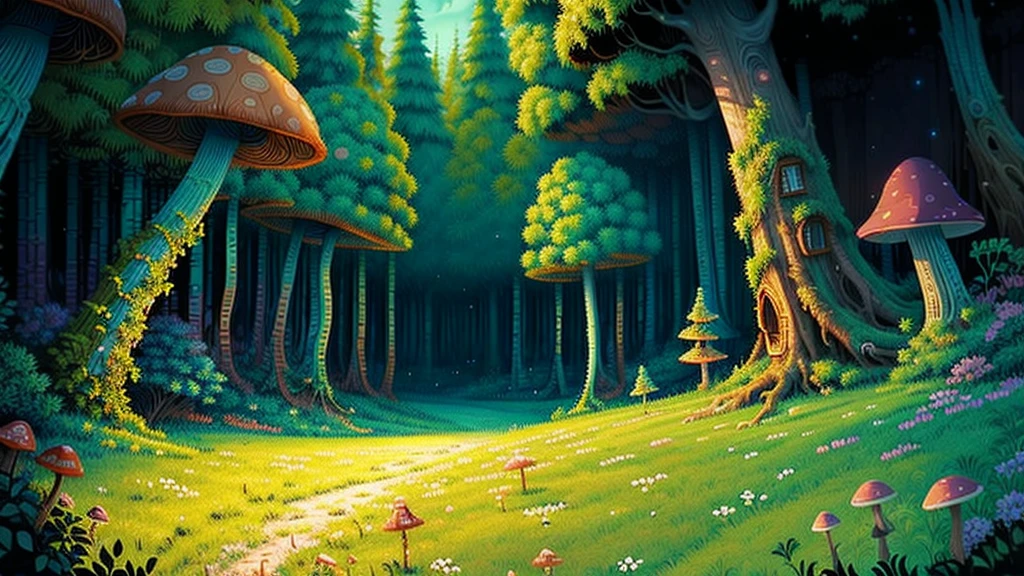 enchanted mushroom forest