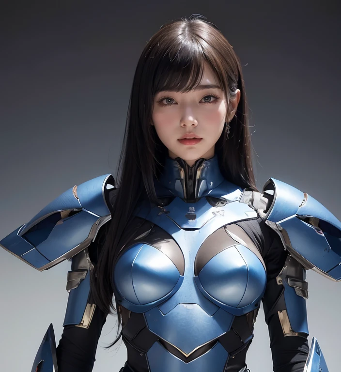 Textured skin, Super detailed, Attention to detail, high quality, 最high quality, High resolution, 1080P, , beautiful,(Super Heroine),Missile Guide,beautifulサイボーグ女性,Mecha Cyborg Girl,Battle Mode,Metallic blue mecha body girl,She&#39;s a combat cyborg with weapons、Wearing combat mech,Full Body Shot