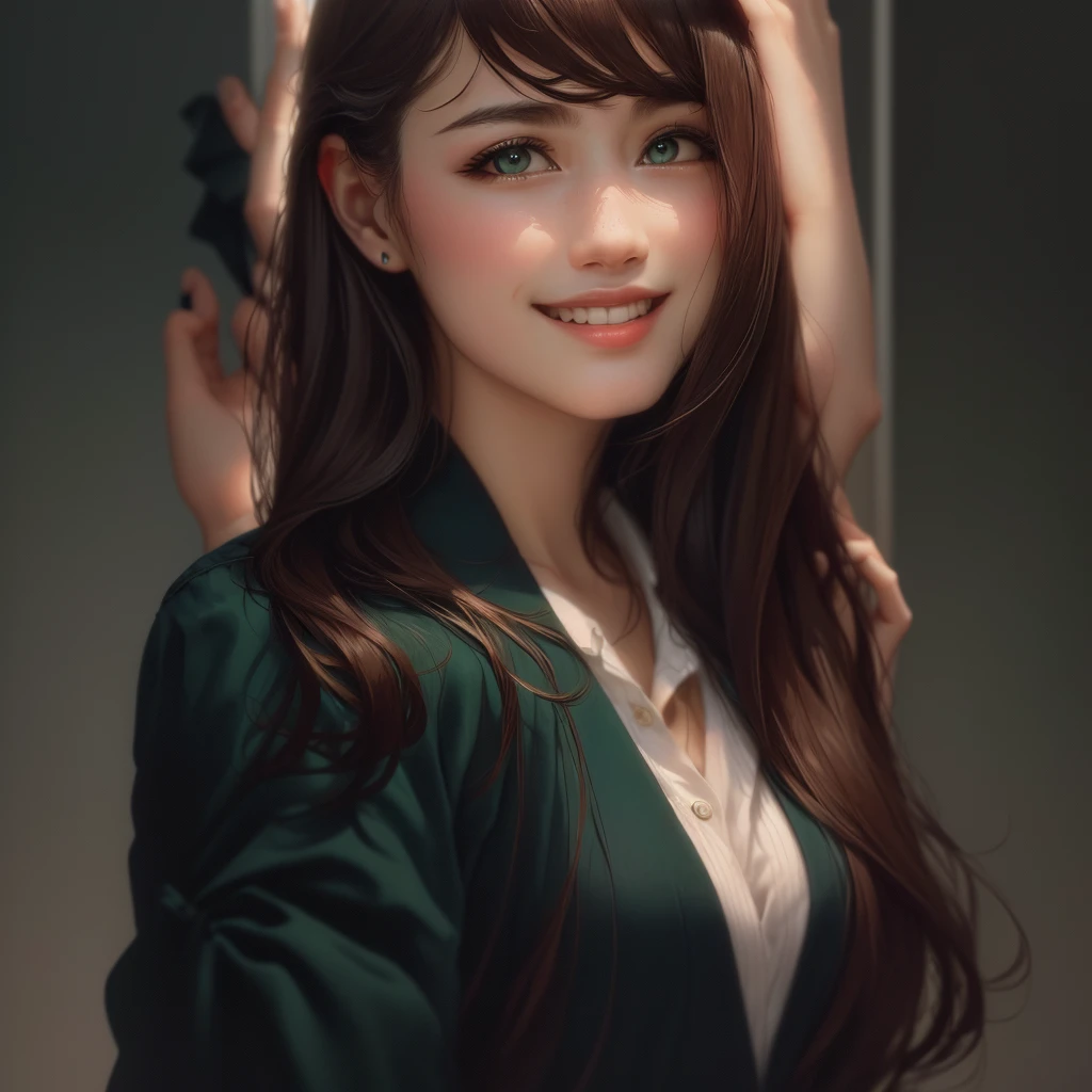 hand left on head