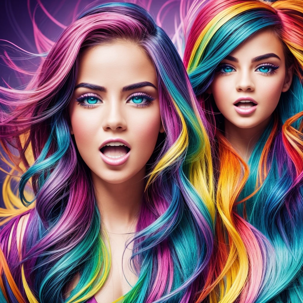 Create an imaginative and impactful image that captures people in a state of admiration. Emphasize exaggerated expressions of awe and wonder on their faces, enhancing the emotional impact. Ensure the scene is visually striking and unique, making it suitable for attracting attention as a TikTok thumbnail. Incorporate elements that evoke a sense of aspiration and fascination, using vibrant colors and dynamic composition to enhance its appeal.