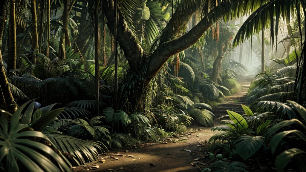 Jungle in horror Kingdom in jungle, high quality high resolution 8k details including
