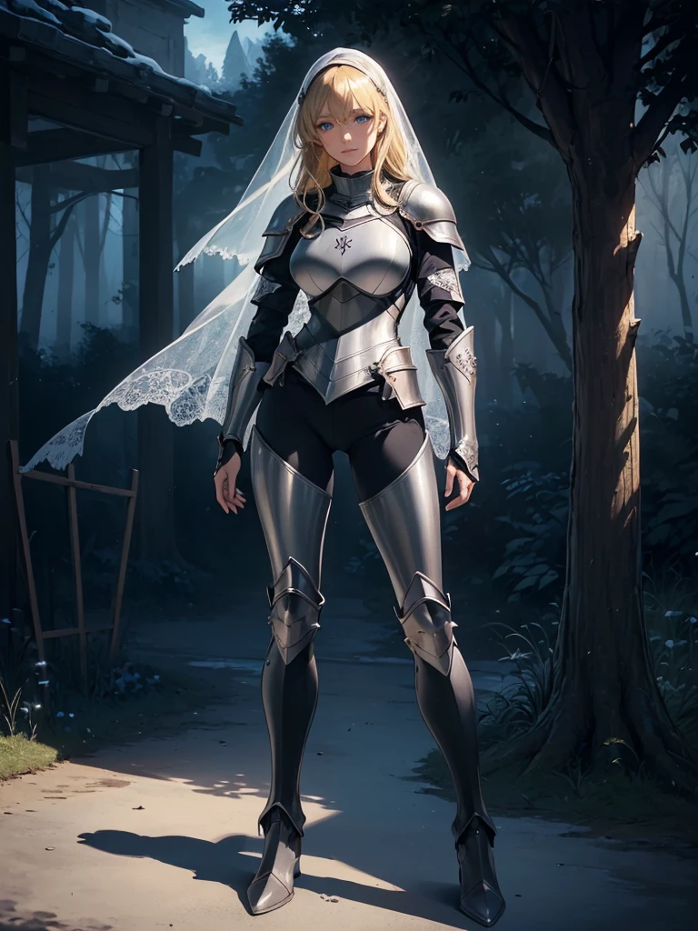 ((1girl, solo)), beautiful body, (perfect anatomy, perfect body, perfect hands, perfect legs), (five fingers:1.5), natural proportions, sexy body, large breasts, cowboy shot BREAK
((extremely detailed face)), (beautiful detailed eyes:1.6), (realistic pupils, realistic iris:1), expressive eyes, looking at viewer, (clear eyes:1.3), (hyperrealistic:1.2), (detailed skin texture:1.2), smooth skin, (blonde hair:1.5), blue eyes, long hair, (detailed lips:1.2), (attractive lips:1.1), (glossy lips:1.1), (grin), perfect face, perfect eyes BREAK
female knight, (veil:1.5), long sleeves, (armor:1.5), (breastplate:1.5), (shoulder armor:1.2), (arm guard:1.3), armor gloves, (black pants:1.5), skin tight, (((pelvic curtain))), (greaves:1.3), armored boots, belt BREAK
(outdoors:1.5), (day:1.3), nature, (winter:1.3), trees, (shade of trees:1.2), (snow), mountain range, medieval BREAK
(masterpiece:1.5), anime-style, top quality, best quality, (beautiful and aesthetic:1.2), (ultra detail:1.5), Ultra-detailed depiction, Ultra-precise depiction, extremely detailed 8k illustration, high resolution, (highly detailed shading:1.2), (realistic lighting:1.4), perfect lighting, vibrant colors, dynamic tones, striking hues, 8k, absurd resolution, perfect shadows, hdr, UHD, ambient lighting, realistic, ultra-realistic, photo realistic, highly detailed, rich detail, luminous colors, fine texture, intricate design, professional illustration, (soft light:1.2), (illustration:0.7)