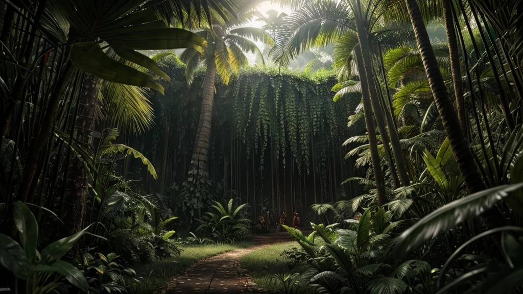 Jungle in horror Kingdom in jungle, high quality high resolution 8k details including