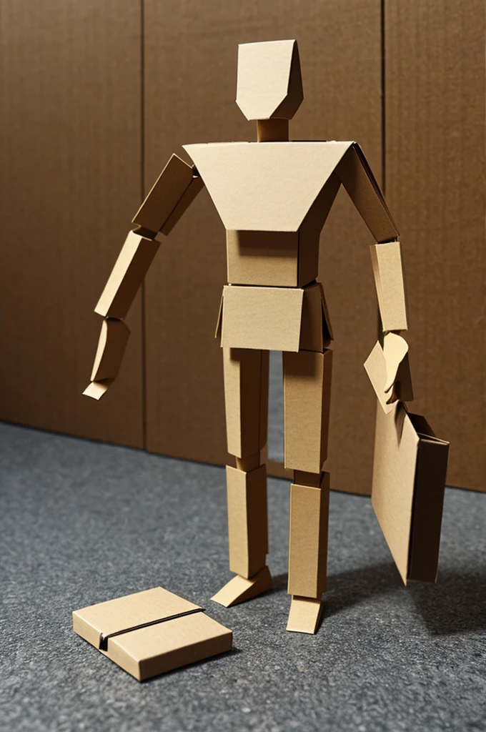 Create an articulated cardboard figure